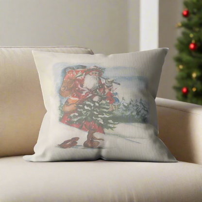 Mountain Santa Pillow Cover or Throw Pillow