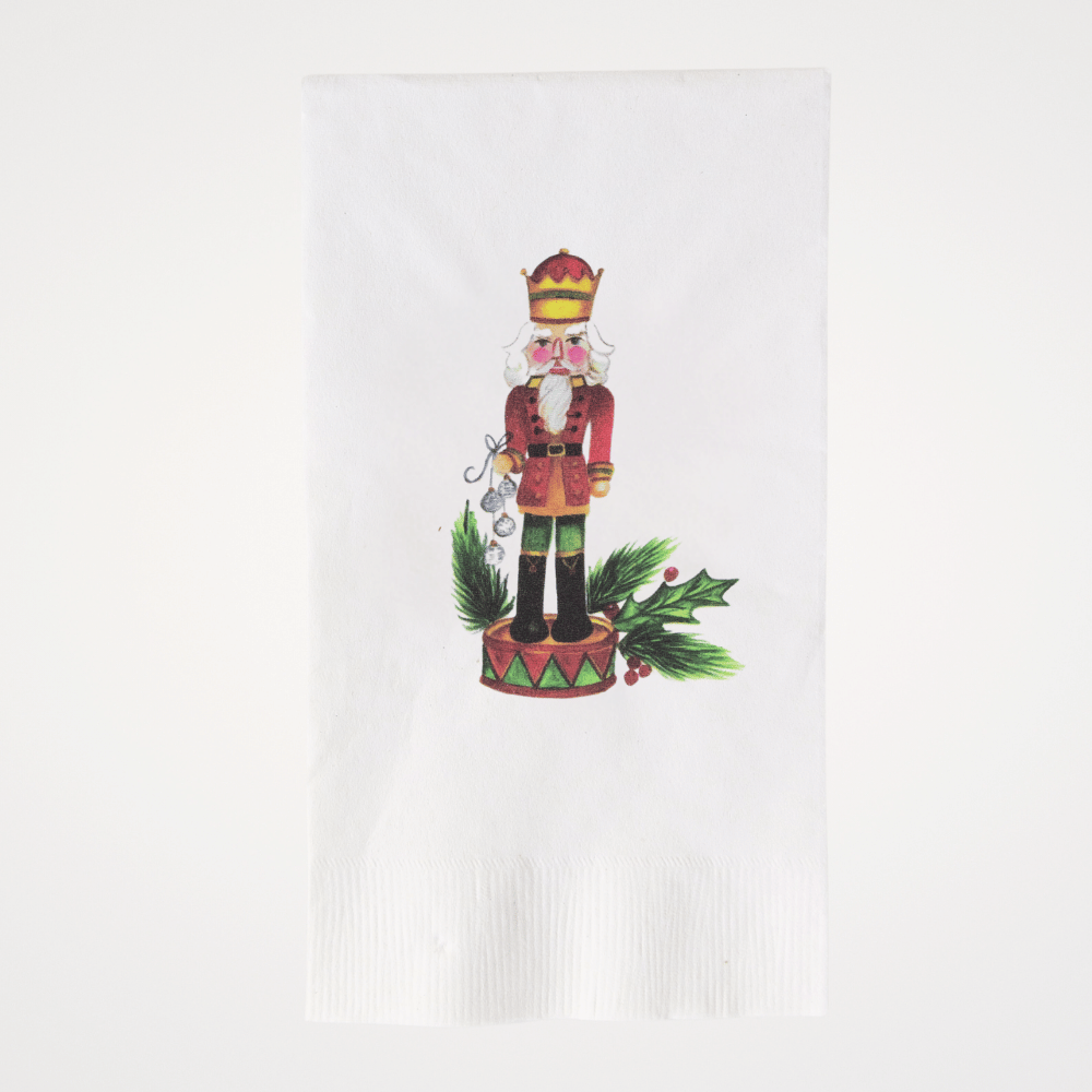 Holiday Nutcracker | Pack of 20 Paper Beverage Napkins or Guest Towels