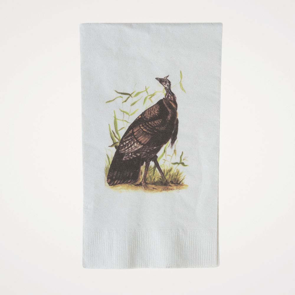 Majestic Turkey | Pack of 20 Paper Beverage Napkins or Guest Towels