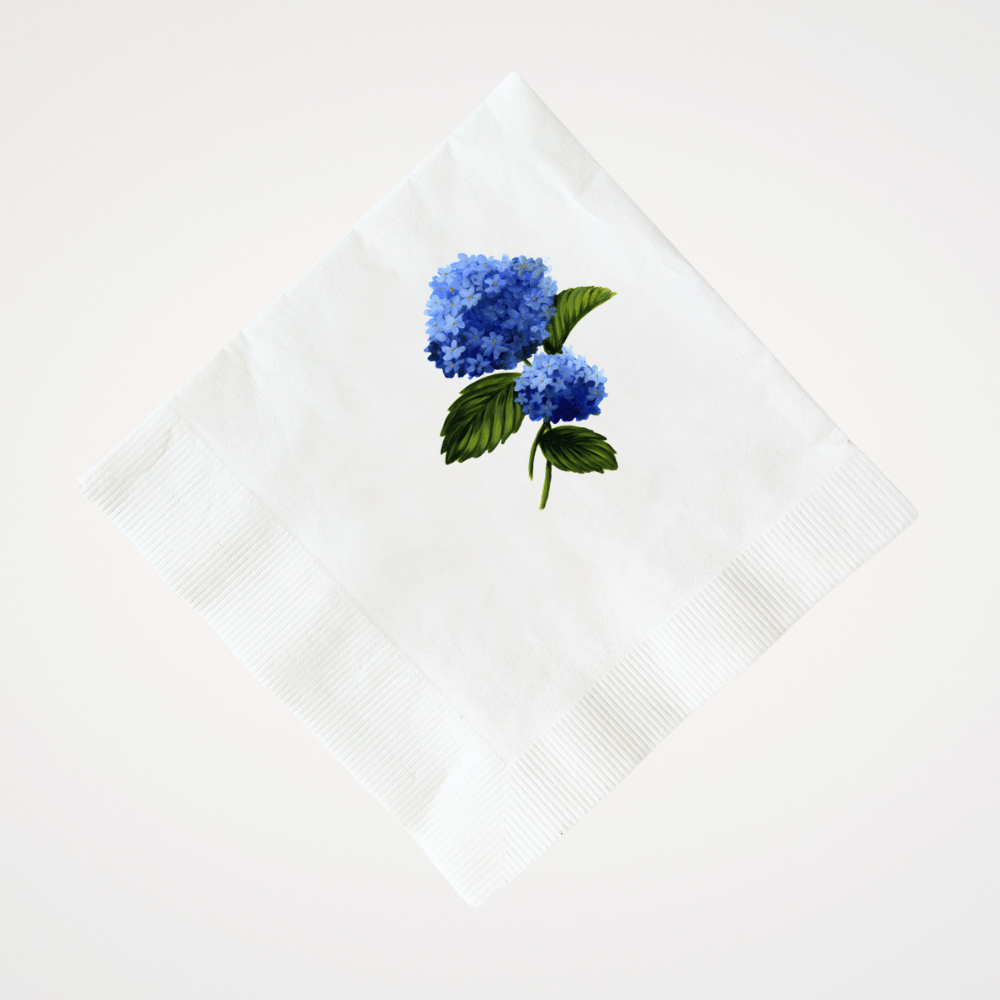 Hydrangeas | Pack of 20 Paper Beverage Napkins or Guest Towels