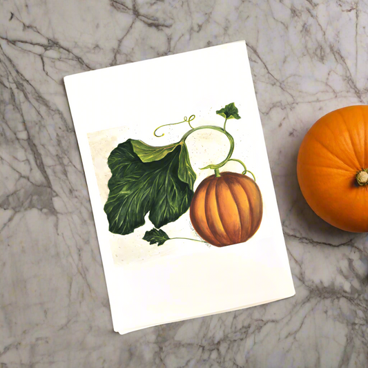 Fall Pumpkin Tea Towel