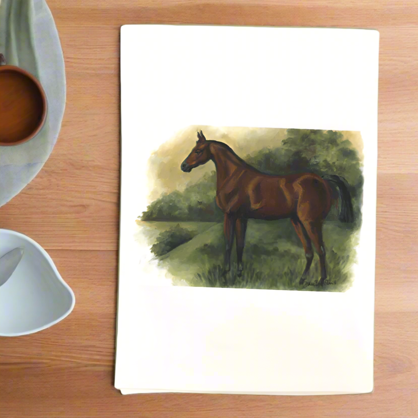 Countryside Elegance Horse Tea Towel